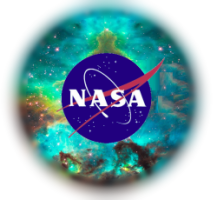 Nasa logo with Nebula
